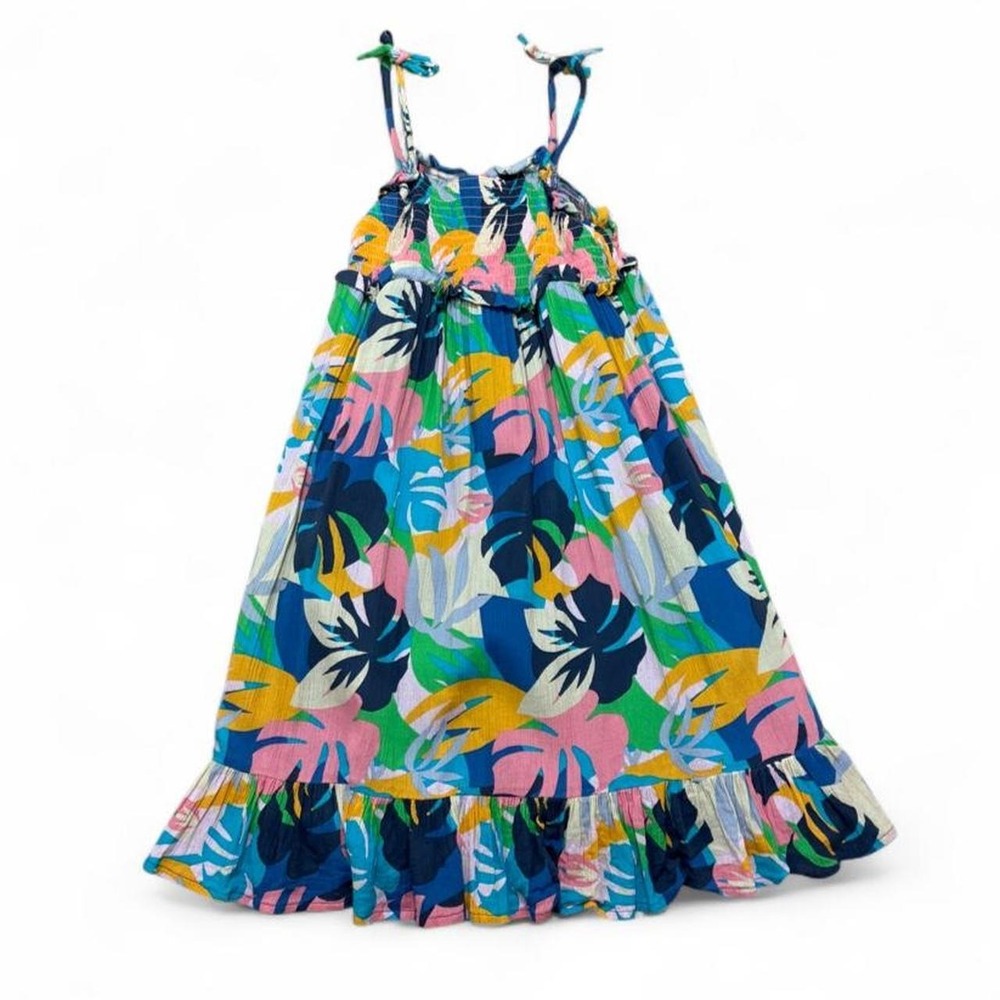 Tucker + Tate Sundress Tropical Smocked Vacation Beach Summer Resortwear Size 8